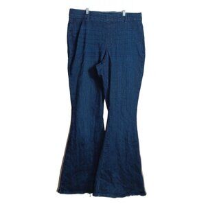 Judy Blue Pull On Super Flare Jeans Womens 18W Dark Wash Retro 70s Bell Bottoms